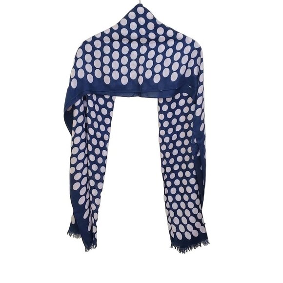 Auth GUCCI - Navy Light Pink Rayon Scarf - Picture 4 of 5